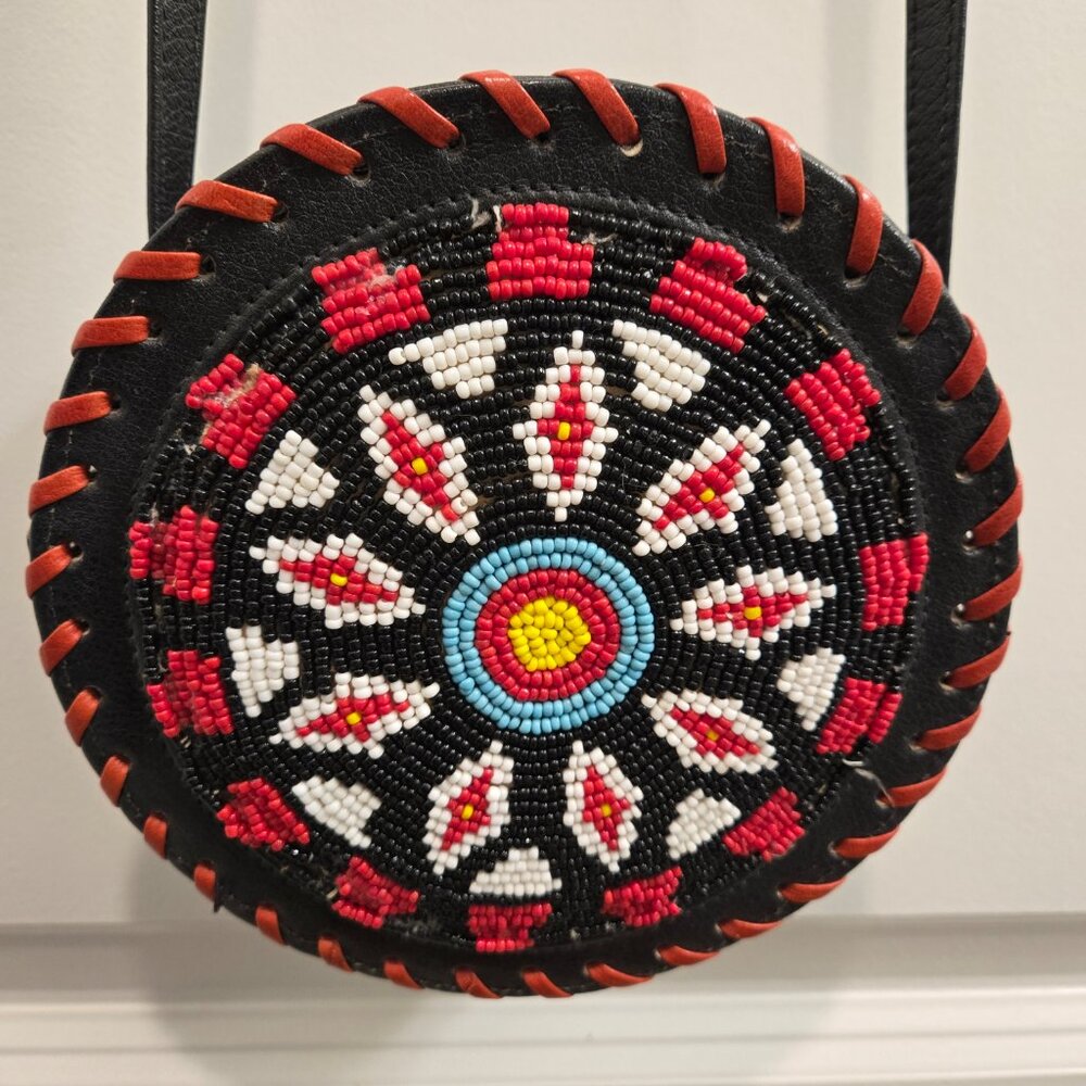 Vivian Sender Small Round Beaded Bag